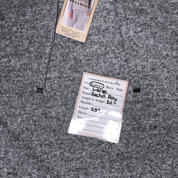 Rachel Roy Grey Hooded Casual Sweatshirt Size Large NWT - Picture 5 of 5